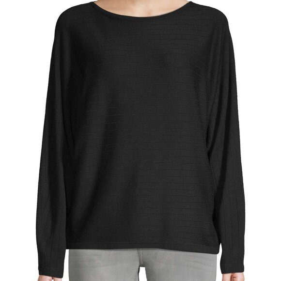 Time and Tru Women's Boat Neck Dolman Sleeve Sweater 2X (20) Black - NEW - Picture 1 of 4
